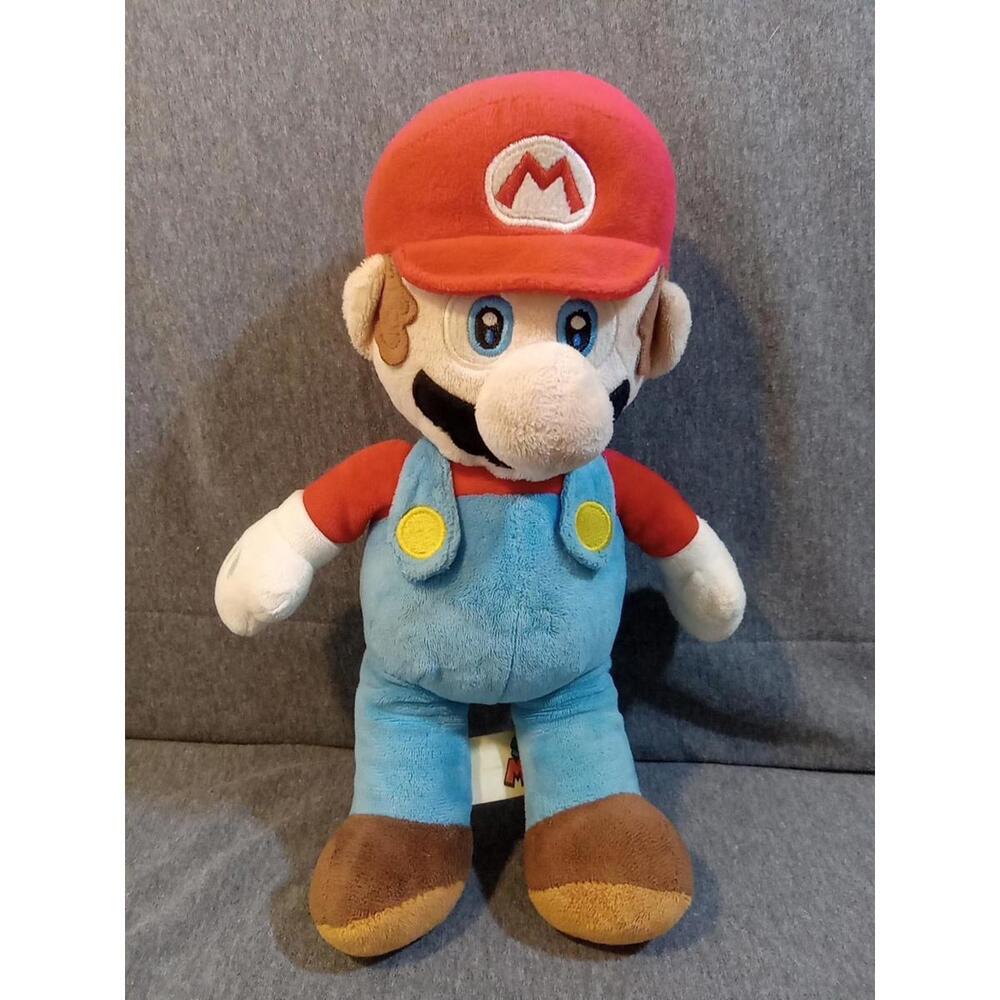 Super Mario Bros. Mario Plush Toy Red Blue Brown Nintendo Stuffed Doll 12 Inch